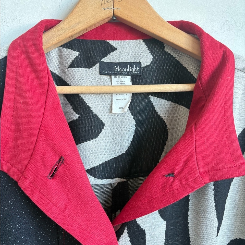 Moonlight by Y&S Fashion Colorblock Animal-Print Pocket Jacket XXL  NEW - Picture 6 of 10